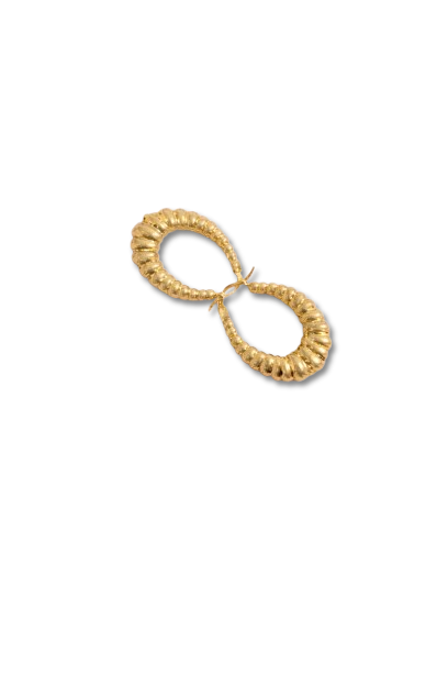 Sculpted Gold Loop Earrings